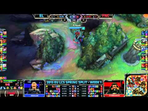 Elements vs Fnatic Season 5 EU LCS Spring 2015 Week 1 Day 1