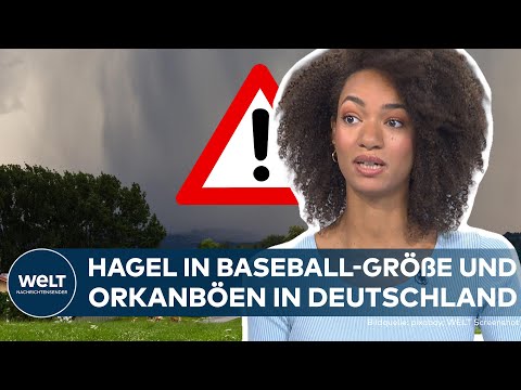 HEFTIGE UNWETTER IN BAYERN: Deutscher Wetterdienst warnt vor Hagelkörnern in Baseball-Größe