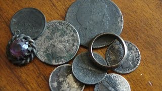 Metal detecting Illinois river silver