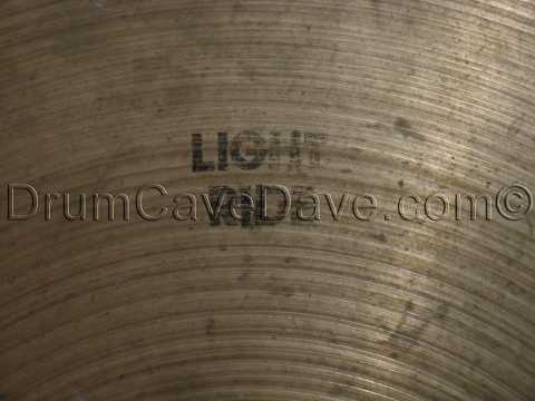 22" VINTAGE 1970s ZILDJIAN LIGHT RIDE CYMBAL, HOLLOW LOGO, BENDALE THIN, 2580 grams image 8