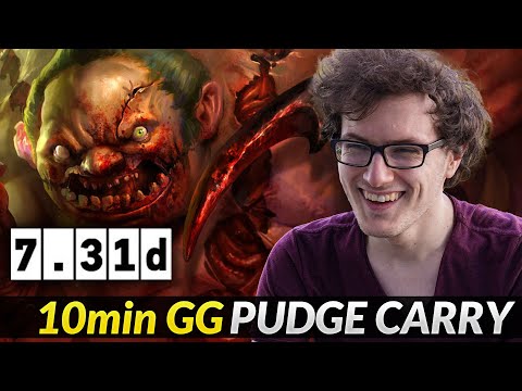 Miracle Pudge Safelane 10min GG 7.31d Dota 2