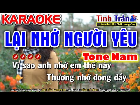 Lại Nhớ Người Yêu Karaoke Nhạc Sống Tone Nam | Liên Khúc Karaoke Bolero Hay Nhất - Tình Trần Organ
