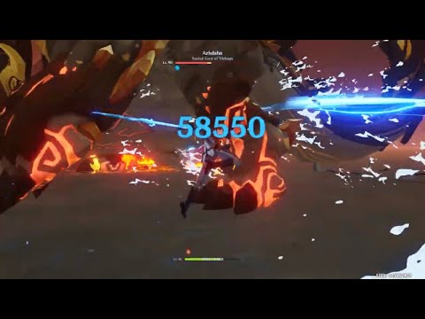 C6 Childe solos Azdaha (Build at the end)