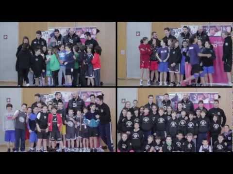 Campus Bilbao Basket 2012. Visita de los jugadores del Uxue Bilbao Basket.