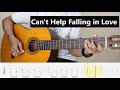 Can't Help Falling in Love - Elvis - Fingerstyle Guitar Tutorial TAB.