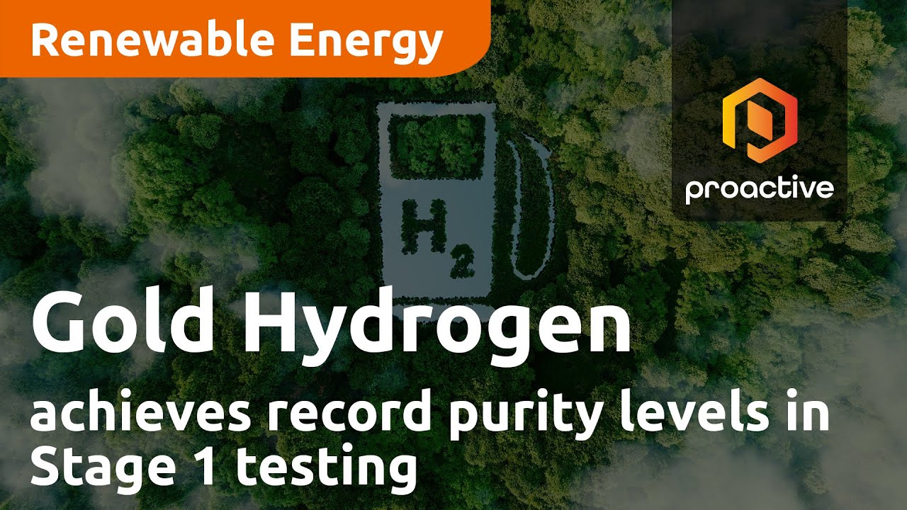 Gold Hydrogen achieves record purity levels in Stage 1 testing