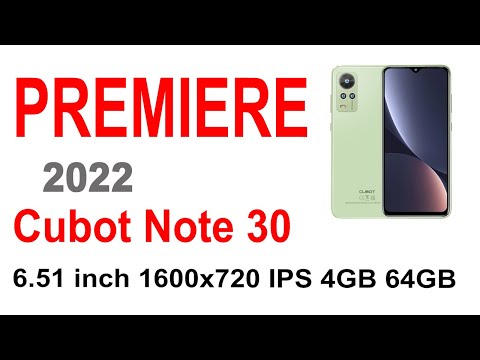 World Premiere - Cubot Note 30 Smartphone 4GB+64/256GB Android 12 (link in the description)
