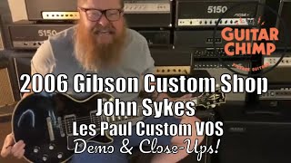 Video thumbnail for 2006 Gibson Custom Shop John Sykes Les Paul Custom VOS Electric Guitar by Guitar Chimp