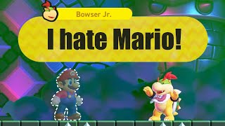 Super Mario Bros. Wonder - Bowser Jr. Reactions to Invisible Mario