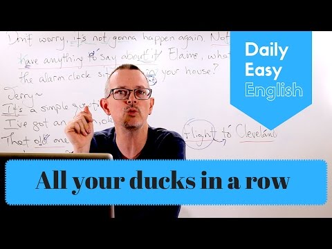 Learn English: Daily Easy English 1052: all your ducks in a row
