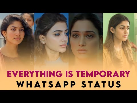 Everything is temporary whatsapp status|Own voice|Sad life for girls status tamil|Remony Deepi Editz