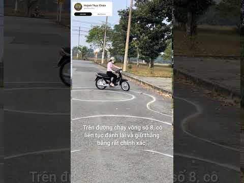 Cô gái chạy xe Honda vòng số 8 cực kỳ điêu luyện #short #videoviral