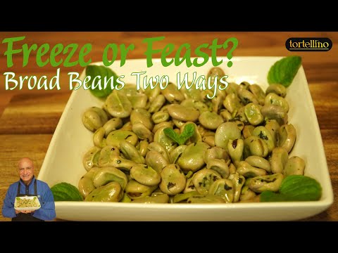 Delicious Sicilian Broad Bean Salad + How to Freeze Vegetables