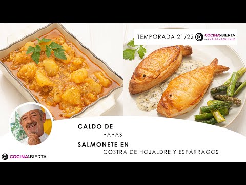CALDO de PAPAS ¡Guiso de Canarias! 🍲 y Salmonete al horno 👩🍳 Cocina Abierta de Karlos Arguiñano