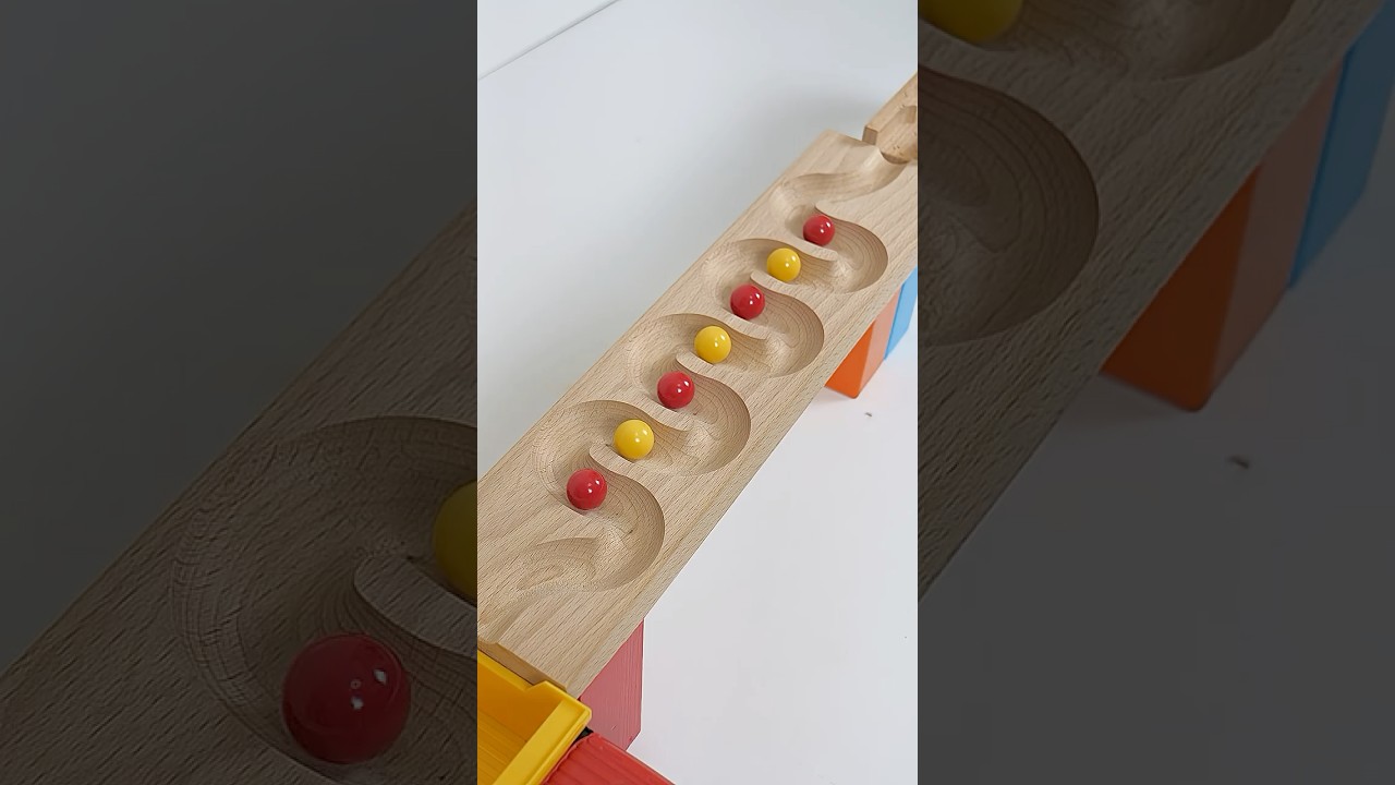 Marble Run short☆HABA wooden slope& toy dump truck#marblerace #short #healing #asmr