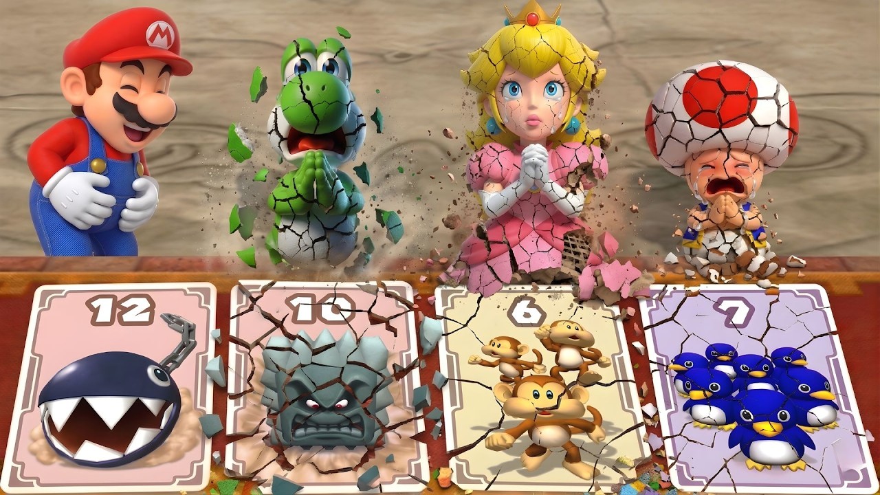 [マリオパーティシリーズ6+8 ゲームキューブ : ミニゲームマリオ Vs ピーチ Vs ヨッシー Vs キノピオ (CPU最強 たつじん)]