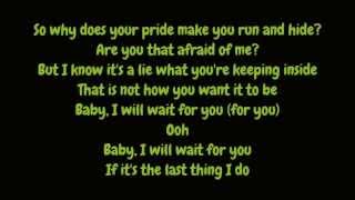 Elliott Yamin - Wait For You (Lyrics HD)