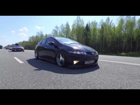 Enkei Selbach on civic 5d in motion