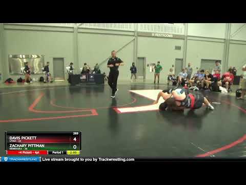 285 Lbs Round 2 (8 Team) - Davis Pickett, Utah Vs Zachary Pittman, Nebraska 88a5