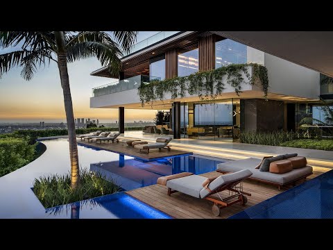 The biggest home in Hollywood Hills with unparalleled 300 degree city skyline views for $40 Million