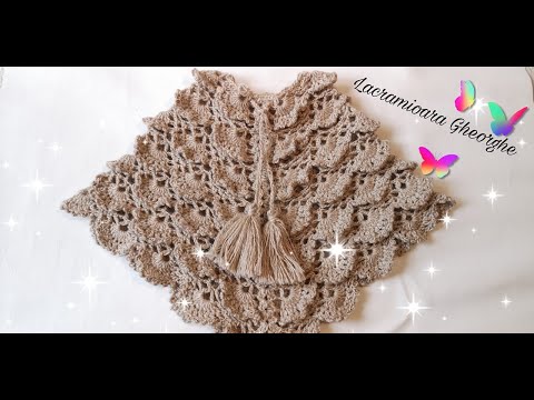 Tutorial de Crosetat! Poncho Crosetat, Varsta 12-18 luni❤️❤️❤️❤️❤️