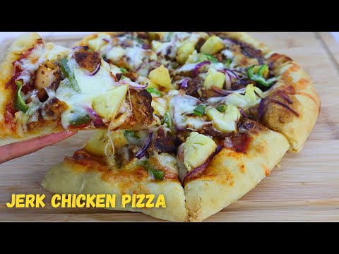 Homemade Jerk Chicken Pizza | Jerk Chicken Pizza Recipe || JUENFO Kitchen