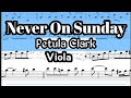 Never On Sunday Viola Sheet Music Backing Track Play Along Partitura
