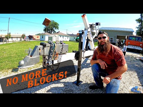 New Trailer Jack; Drop Leg Square Tube Install