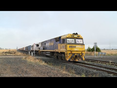 7AM5 Pacific National Container Freight Train With LDP006 (3/4/2022) - PoathTV Australian Railways
