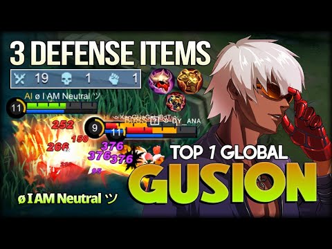 3 Defense Items for Gusion? ø I AM Neutral ツ Top 1 Global Gusion - Mobile Legends