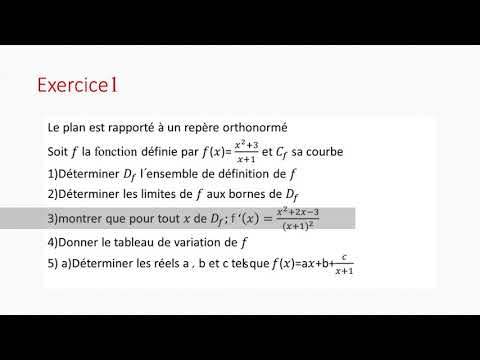 Etude des fonctions - Exercice corrigé