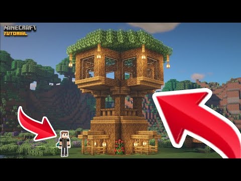 Ultimate Treehouse Build in Minecraft Survival Mode!!