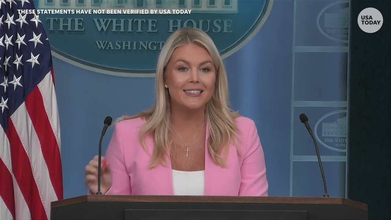 Karoline Leavitt returns to WH press briefing, addresses Trump address & World Cup final appearance