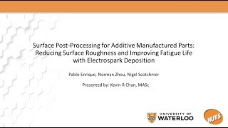 Surface Post-Processing for Additive Manufactured Parts: Reducing Surface Roughness and Improving Fatigue Life with Electrospark Deposition