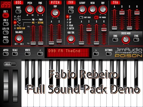 POISON 202 Vintage Synth Fabio Ribeiro Sound Pack Demo for iPad