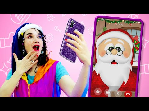 🎄📞 Trenzarina recibe la llamada del Viejito Pascuero 🎅✨ Llamada con Santa Claus | 123 por tí