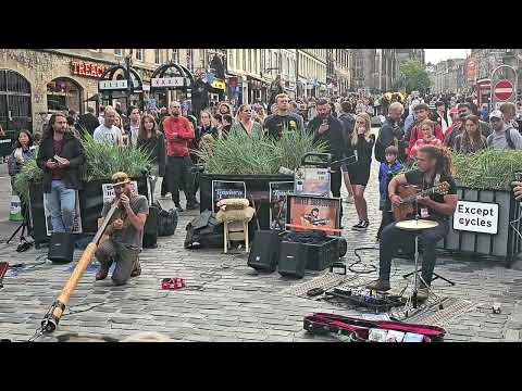 Awesome Street Music Performance by Bartek Dabrowski at Edinburgh Fringe Festival-August 2023 in 4K