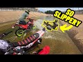Motorcycle Pileup In GIANT Sewer Drain Race