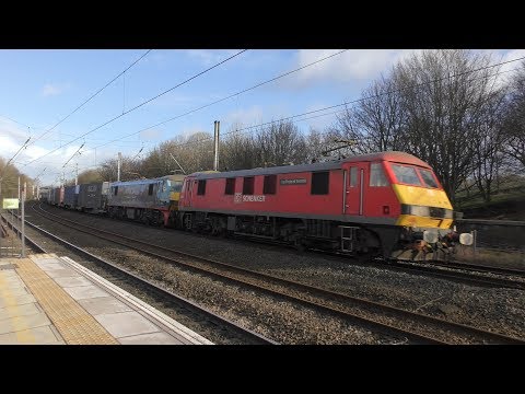 (4K) Trains at Lancaster 31/1/18