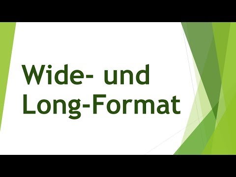 Long-Format und Wide-Format für Daten