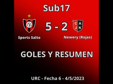GOLES Y RESUMEN Sub17 SPORTS 5 vs Newbery (Rojas) 2 - URC - Fecha 6 - 4/5/2023