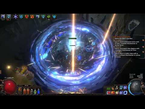 POE 3.11 Arcanist Brand Frostbolt + Self Cast Ice Nova -- First T16 map, Purifier Fight