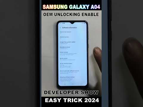 SAMSUNG GALAXY A04 OEM UNLOCKING ENABLE / DEVELOPER SHOW 2024 🔥 #2024