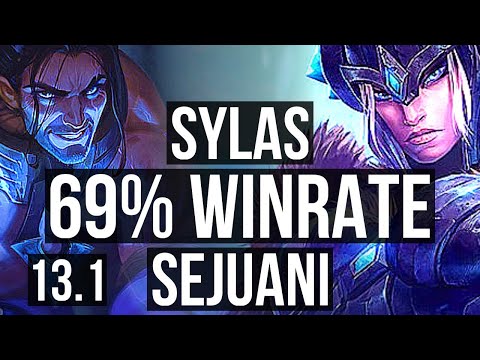 SYLAS vs SEJUANI (JNG) | 69% winrate, 14/2/9, Legendary | KR Grandmaster | 13.1