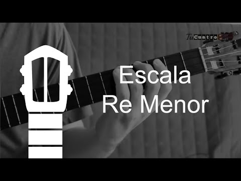 Escala Re menor Natural - Cuatro Venezolano