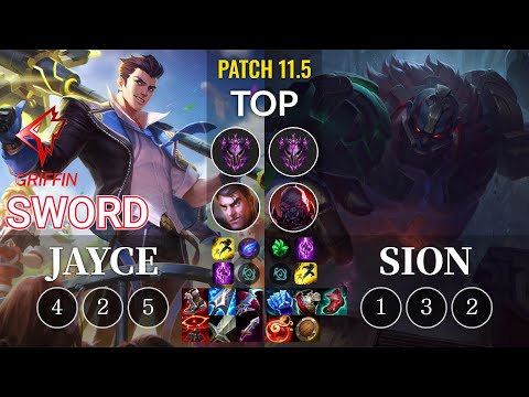 GRF Sword Jayce vs Sion Top - KR Patch 11.5