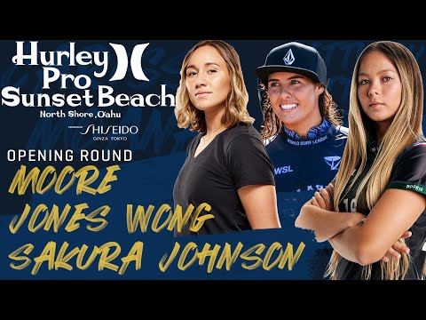 C.Moore, M.Jones Wong, B. Sakura Johnson Hurley Pro Sunset Beach - Opening Round Heat 3