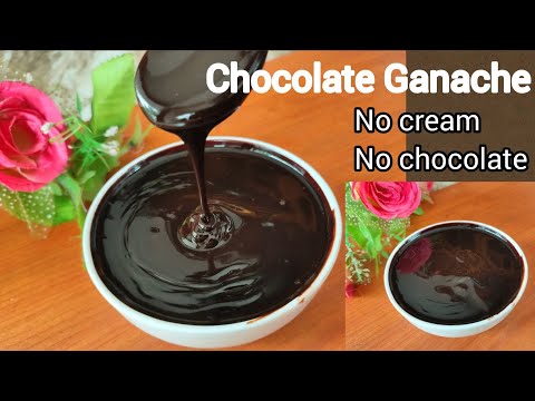 Chocolate Ganache without cream and chocolate/easy chocolate ganache for decorating cake