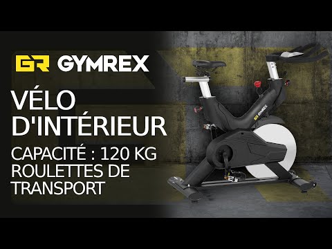 Vidéo - Occasion Vélo d'intérieur - Roue d'inertie de 20 kg - Supporte jusqu'à 120 kg - LCD