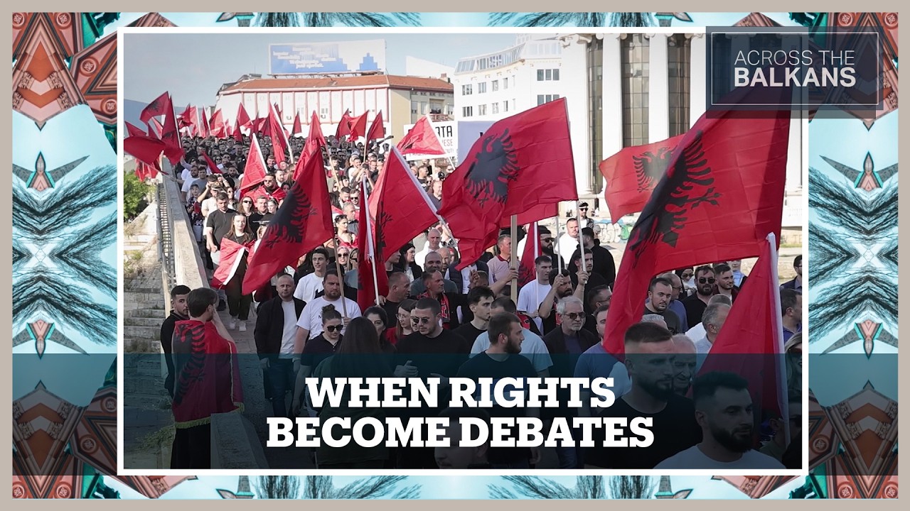 Albanian students fight for their native language